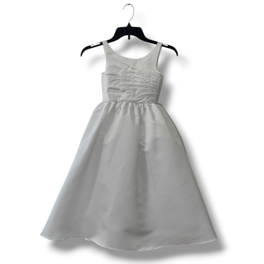 Cherish White Flower Girl Dress Size 5 Formal Special Occasion Classic